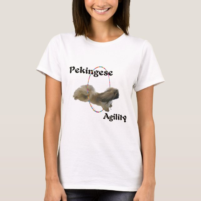 Camiseta Agilidad del perro pequinés (Anverso)