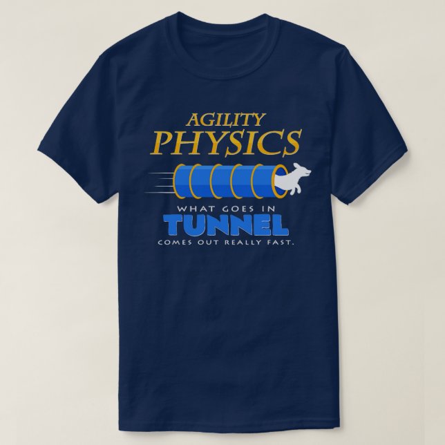 Camiseta Agilización deportiva de perro túnel divertido reg (Diseño del anverso)