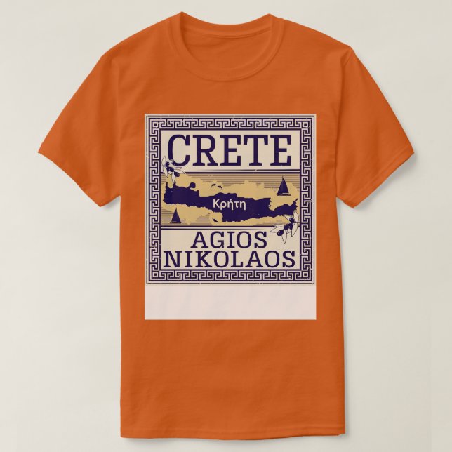 Camiseta Agios Nikolaos Creta Grecia (Diseño del anverso)