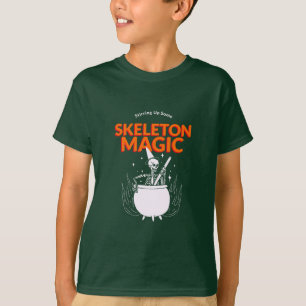Camiseta Agitando Algo De Magia De Esqueleto