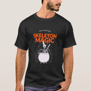 Camiseta Agitando Algo De Magia De Esqueleto