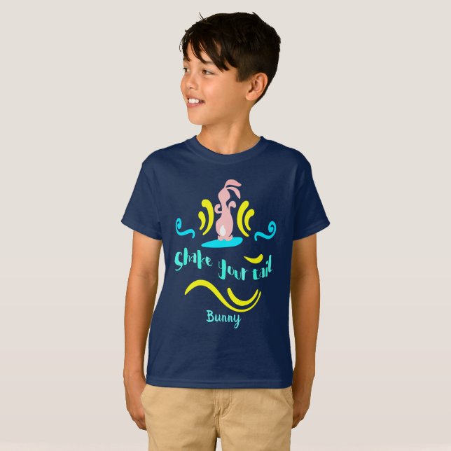 Camiseta Agitar a tu conejito de cola bailando niños de con (Anverso completo)