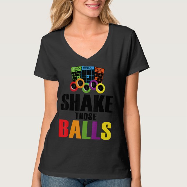 Camiseta Agitar esas bolas Bingo Funny Bingo 4 (Anverso)