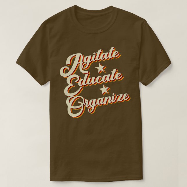 Camiseta Agitate educa organización de derechos civiles en  (Diseño del anverso)