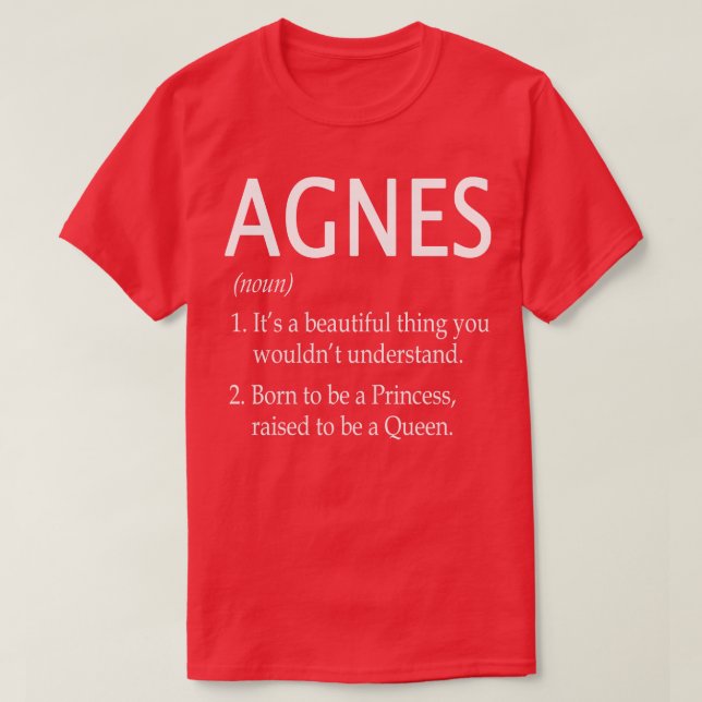 Camiseta Agnes Name Gift (Diseño del anverso)
