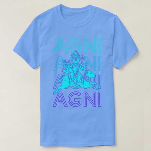 Camiseta Agni Hindu Dios Antiguo Matiología Hindú Retro Agn (Diseño del anverso)