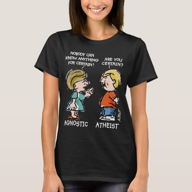 Camiseta Agnóstico vs ateo - (Anverso)