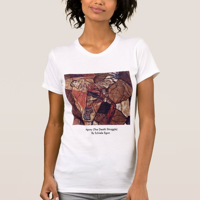 Camiseta Agonía (La Lucha De La Muerte) De Schiele Egon (Anverso)