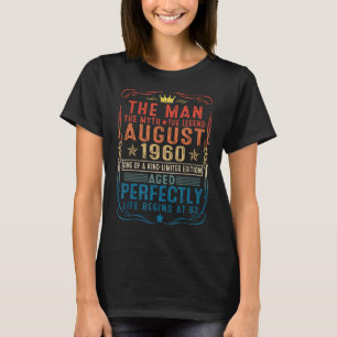 Camiseta Agosto 1960 La leyenda del mito del hombre de 63 a