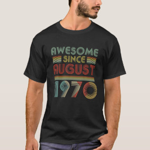 Camiseta AGOSTO 1970 49 Años De Edad 49 Años Decoraciones D