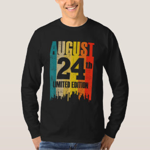 Camiseta Agosto 24 Edición Limitada Mes 8 24 Día Retro V