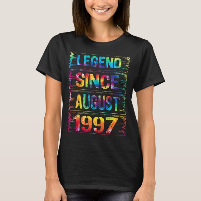 Camiseta Agosto 25 Años Desde 1997 25th Birthday Tie (Anverso)