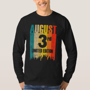 Camiseta Agosto 3 Edición Limitada Mes 8 3º Día Retro Vin