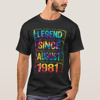 Camiseta Agosto 41 Años Desde 1981 41er cumpleaños