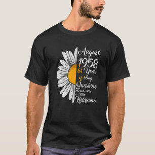 Camiseta Agosto Chica 1958 64º Años Cumpleaños del Sol