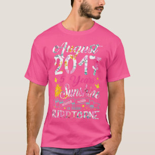 Camiseta Agosto Chica 2017 5 Cumpleaños 5 Años Sorprendente