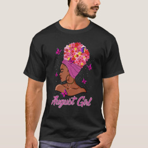 Camiseta Agosto Chica Leo Virgo Floral Birthday Women Chica