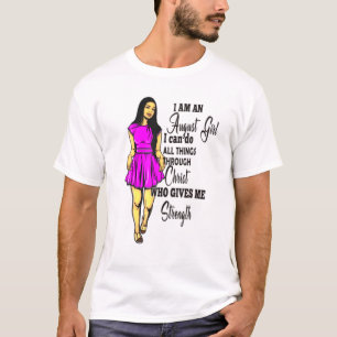 Camiseta Agosto Chica todas las cosas a través de Jesucrist
