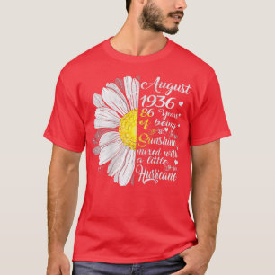 Camiseta Agosto Chicas 1936 Regalo de cumpleaños 86 años