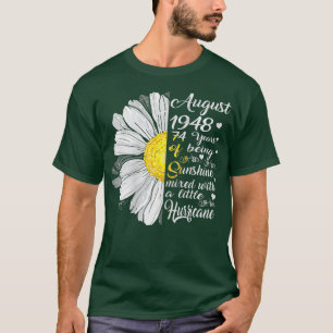 Camiseta Agosto Chicas 1948 Regalo de cumpleaños 74 años Ol