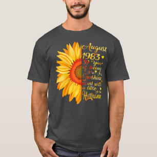 Camiseta Agosto Chicas 1983 Regalo de cumpleaños de 39 años