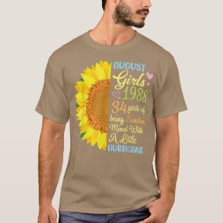 Camiseta Agosto Chicas 1988 34 Años De Ser Sunshine Mied 