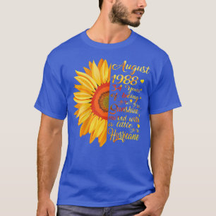 Camiseta Agosto Chicas 1988 Regalo de cumpleaños 34 años