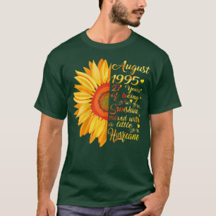 Camiseta Agosto Chicas 1995 Regalo de cumpleaños 27 años
