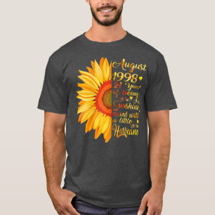 Camiseta Agosto Chicas 1998 Regalo de cumpleaños 24 años