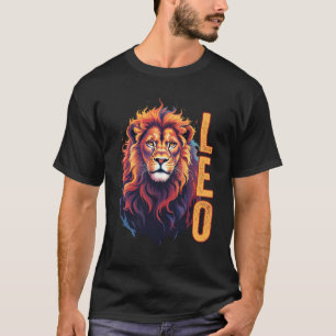 Camiseta Agosto Cumpleaños Leo León Orgullo Grafal Mens Zod