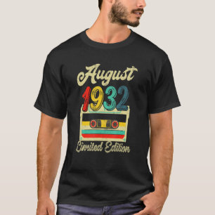 Camiseta Agosto de 1932 90º cumpleaños 90 años