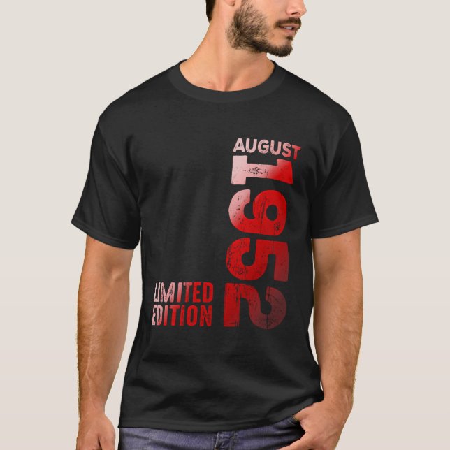 Camiseta Agosto De 1952 Año Legendario 1952 Nacimiento Vint (Anverso)