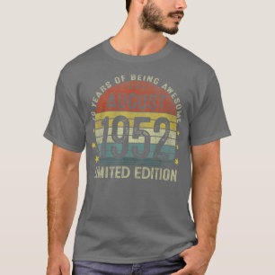 Camiseta Agosto de 1952 Edición Limitada 70º cumpleaños 70