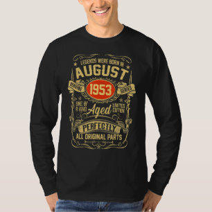 Camiseta Agosto de 1953 69º cumpleaños Hombres de 69 años 2