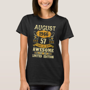 Camiseta Agosto De 1966 57 Años De Asombro