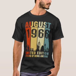 Camiseta Agosto De 1966 57 Años De Ser Una Vintage Increíbl