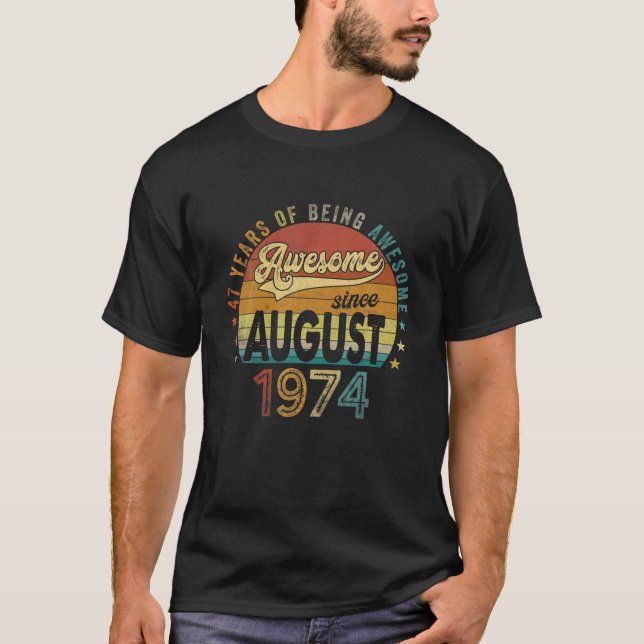 Camiseta Agosto De 1974 Edición Limitada De 47 Años 47º Nac (Anverso)