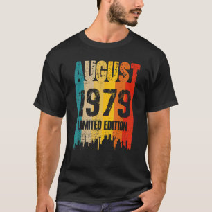 Camiseta Agosto De 1979 44 Años De Ser Increíble 1