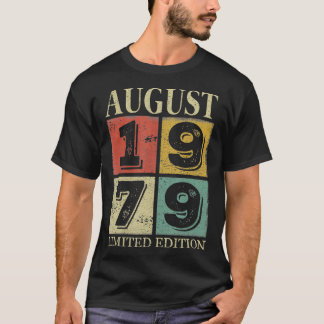Camiseta Agosto De 1979 Regalo De Cumpleaños De 42 Años Par