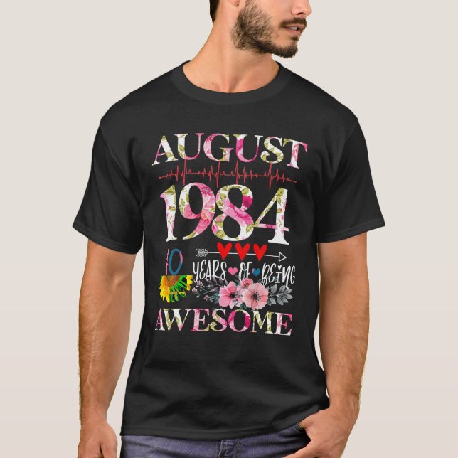 Camiseta Agosto de 1984 40 Aniversario de la Floral 40 Años (Anverso)