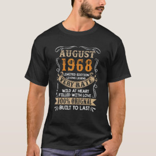 Camiseta Agosto del Viento Retro de 1968, 54° cumpleaños