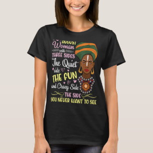 Camiseta Agosto Mujer Tranquila Diversión Loca El Lado Que 