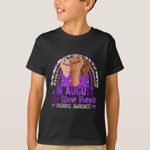 Camiseta Agosto Usamos Sobredosificación Morada Conciencia