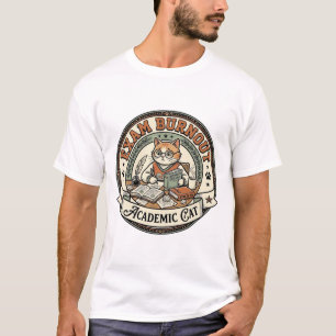 Camiseta Agotamiento por Exámenes Gato Académico Agotamient