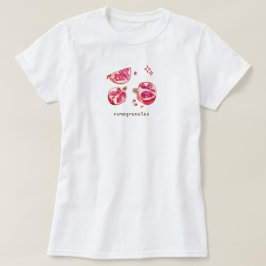 Camiseta Agradable estética de fruta granada rosa 
