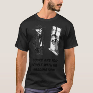 Camiseta Agradable Fanart Skulduggery - Doors Classic T-Shi