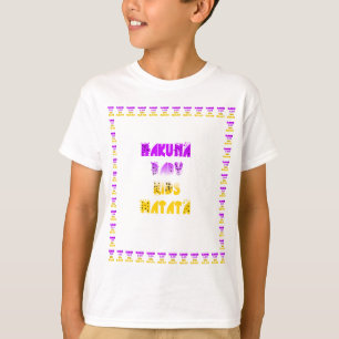 Camiseta Agradable Hakuna Matata, morado y amarillo, bebé n