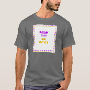 Camiseta Agradable Hakuna Matata Púrpura y Amarillo Niños G