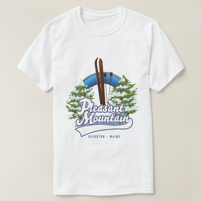Camiseta Agradable logo de Mountain Ski Bridgton. (Diseño del anverso)