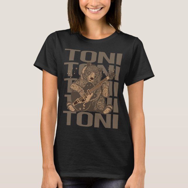 Camiseta Agradable Oso - Nombre Toni (Anverso)